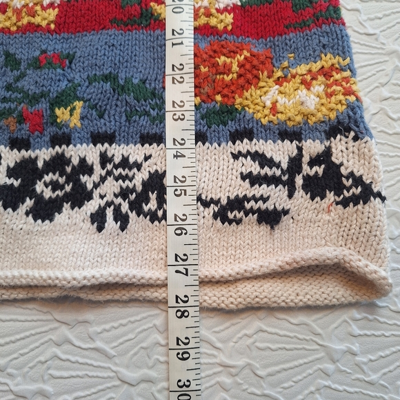 Forenza Vintage 80s Knit Sweater Women’s Size M Chunky Floral Ramie  & Cotton HT - Picture 4 of 6